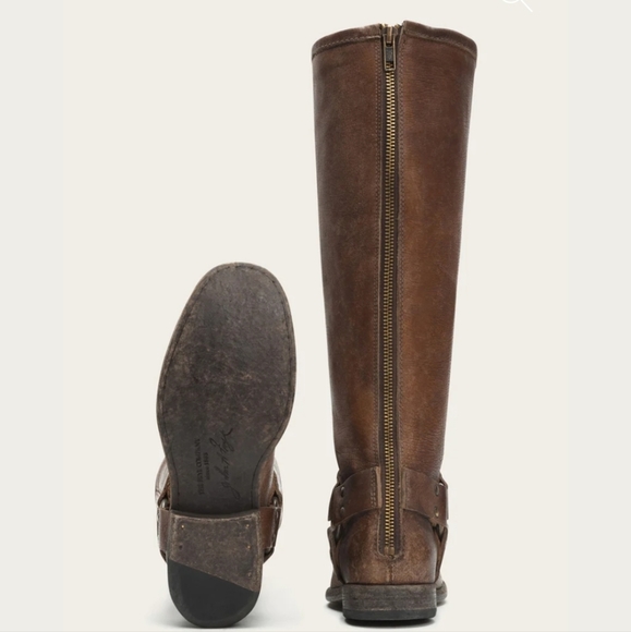 Frye Phillip Harness Tall Boot-Cognac - Picture 4 of 12